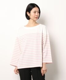 Samansa Mos2 | パネルボーダーバスクカットソー(Tシャツ/カットソー)