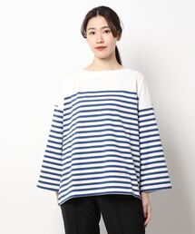 Samansa Mos2 | パネルボーダーバスクカットソー(Tシャツ/カットソー)