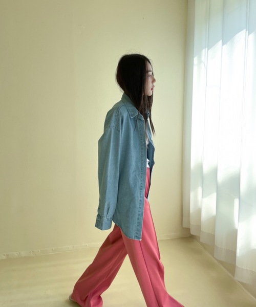 Didot.showroom（ディドット ショールーム）の「【DIDOT.】着丈違いの2サイズ展開 ピンタックカラートラックパンツ（スウェットパンツ・レディース・ラベンダー/グリーン/ブラック/ピンク/レッド/ブラウン・S/M）」の21枚目の写真