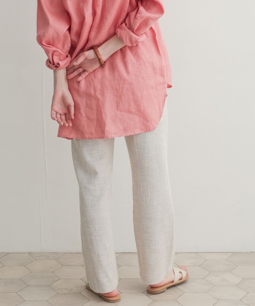 URBAN RESEARCH DOORS（アーバンリサーチドアーズ）の「カットツィードストレートパンツ（その他パンツ・レディース・アイボリー/チャコールグレー・1/0）」の5枚目の写真