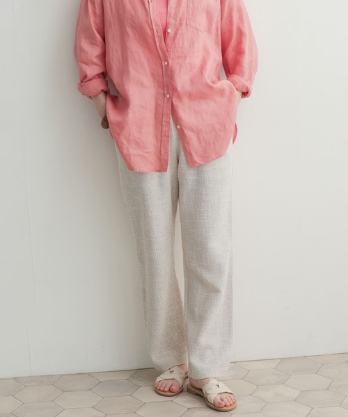 URBAN RESEARCH DOORS（アーバンリサーチドアーズ）の「カットツィードストレートパンツ（その他パンツ・レディース・アイボリー/チャコールグレー・1/0）」の10枚目の写真