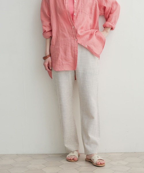 URBAN RESEARCH DOORS（アーバンリサーチドアーズ）の「カットツィードストレートパンツ（その他パンツ・レディース・アイボリー/チャコールグレー・1/0）」の11枚目の写真