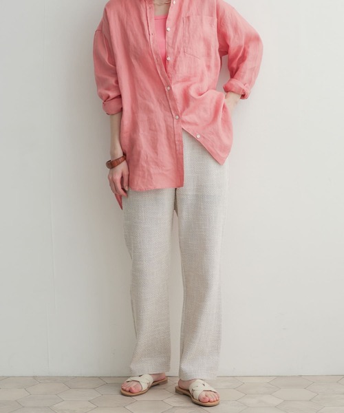 URBAN RESEARCH DOORS（アーバンリサーチドアーズ）の「カットツィードストレートパンツ（その他パンツ・レディース・アイボリー/チャコールグレー・1/0）」の12枚目の写真