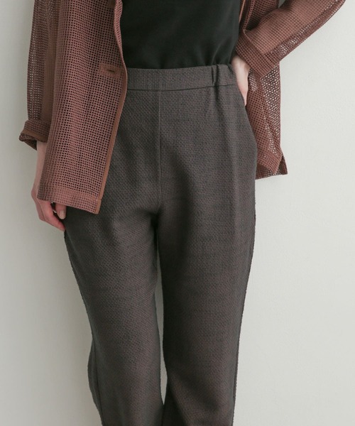 URBAN RESEARCH DOORS（アーバンリサーチドアーズ）の「カットツィードストレートパンツ（その他パンツ・レディース・アイボリー/チャコールグレー・1/0）」の16枚目の写真