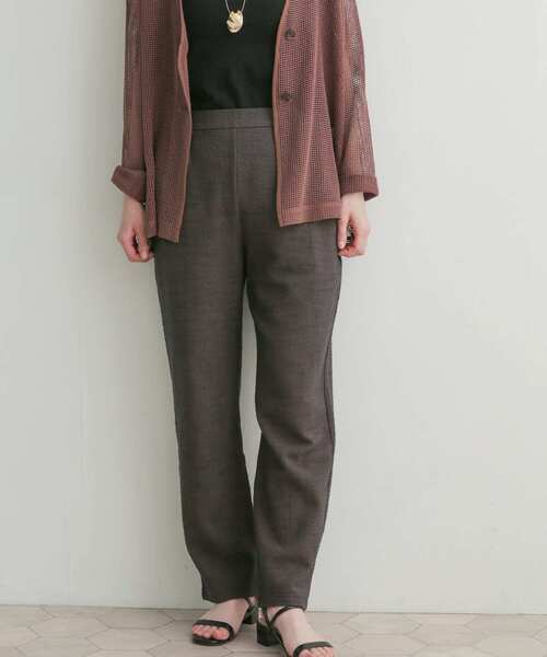 URBAN RESEARCH DOORS（アーバンリサーチドアーズ）の「カットツィードストレートパンツ（その他パンツ・レディース・アイボリー/チャコールグレー・1/0）」の18枚目の写真