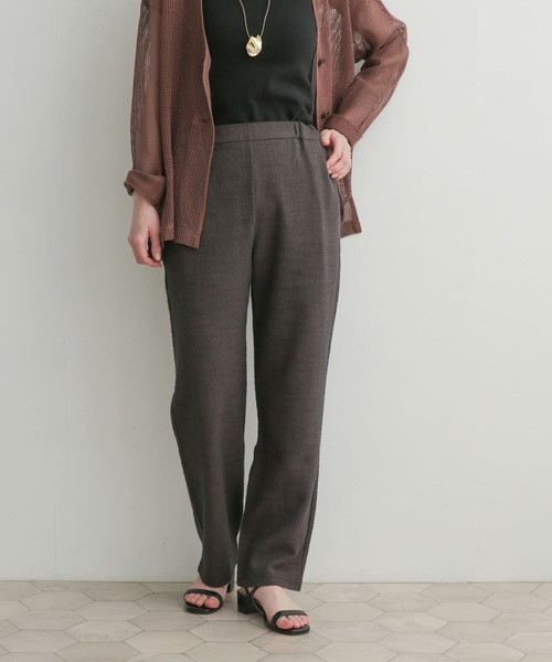 URBAN RESEARCH DOORS（アーバンリサーチドアーズ）の「カットツィードストレートパンツ（その他パンツ・レディース・アイボリー/チャコールグレー・1/0）」の19枚目の写真