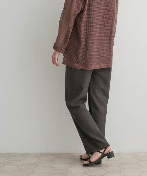 URBAN RESEARCH DOORS（アーバンリサーチドアーズ）の「カットツィードストレートパンツ（その他パンツ・レディース・アイボリー/チャコールグレー・1/0）」の21枚目の写真