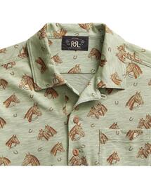 RRL（ダブル アール エル）の「ホースプリント ジャージー ポロシャツ