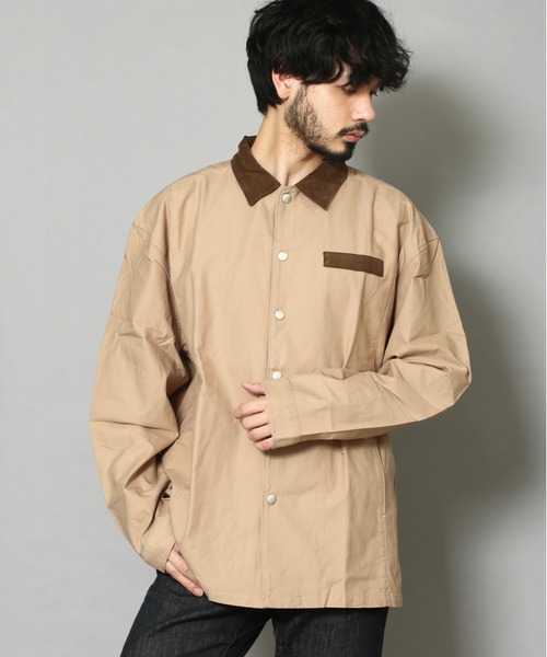 CERCA(チェルカ)の「GW/ツイル衿コーデュロイジャケット(ミリタリージャケット・メンズ・ネイビー/ベージュ/カーキ・LARGE/MEDIUM)」の2枚目の写真