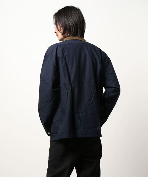 CERCA(チェルカ)の「GW/ツイル衿コーデュロイジャケット(ミリタリージャケット・メンズ・ネイビー/ベージュ/カーキ・LARGE/MEDIUM)」の5枚目の写真