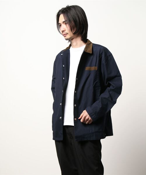 CERCA(チェルカ)の「GW/ツイル衿コーデュロイジャケット(ミリタリージャケット・メンズ・ネイビー/ベージュ/カーキ・LARGE/MEDIUM)」の7枚目の写真