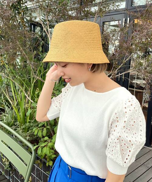 OPAQUE.CLIP（オペークドットクリップ）の「◆雑材バケハ（ハット・レディース・キャメル/ブラック・00）」の10枚目の写真