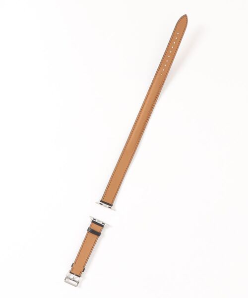 Port(ポート)の「Apple Watch 2重 デザイン ステッチ レザー バンド / アップルウォッチ #(デジタル腕時計・レディース・チャコールグレー/ブラック/ブラック系その他/キャメル・A/B)」の9枚目の写真