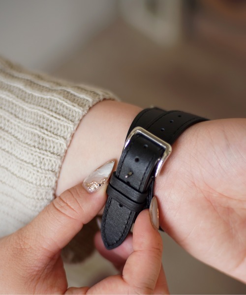 セール】Apple Watch 2重 デザイン ステッチ レザー バンド