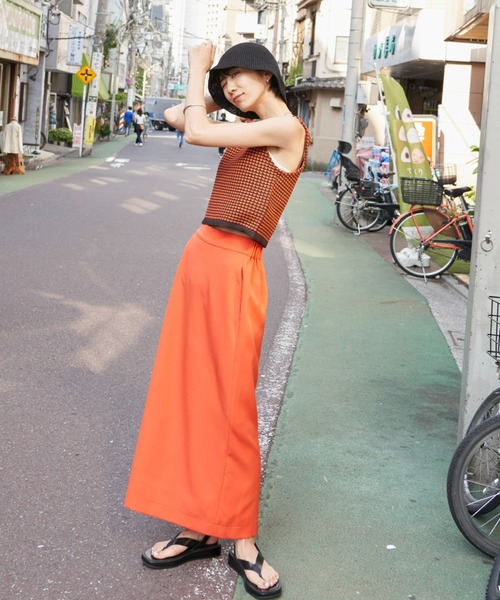 Auntie Rosa Holiday（アンティローザホリデー）の「スクエアジャガードニットタンク（タンクトップ・レディース・オフホワイト/ブルー/オレンジ・FREE）」の20枚目の写真