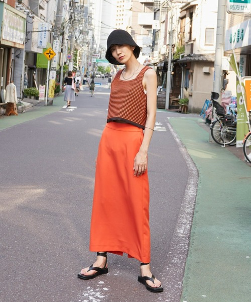 Auntie Rosa Holiday（アンティローザホリデー）の「スクエアジャガードニットタンク（タンクトップ・レディース・オフホワイト/ブルー/オレンジ・FREE）」の21枚目の写真