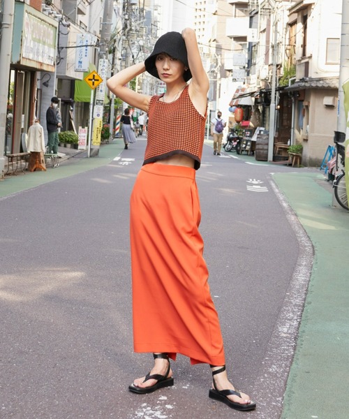 Auntie Rosa Holiday（アンティローザホリデー）の「スクエアジャガードニットタンク（タンクトップ・レディース・オフホワイト/ブルー/オレンジ・FREE）」の22枚目の写真