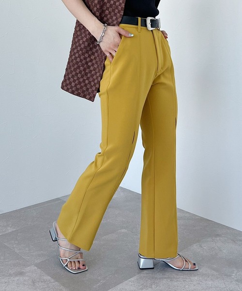 PAGEBOY(ページボーイ)の「CORE / スラッシュフレアスラックス(スラックス・レディース・ブラック/イエロー・SMALL/MEDIUM)」の1枚目の写真