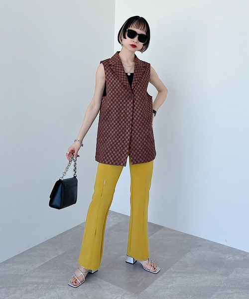 PAGEBOY(ページボーイ)の「CORE / スラッシュフレアスラックス(スラックス・レディース・ブラック/イエロー・SMALL/MEDIUM)」の10枚目の写真