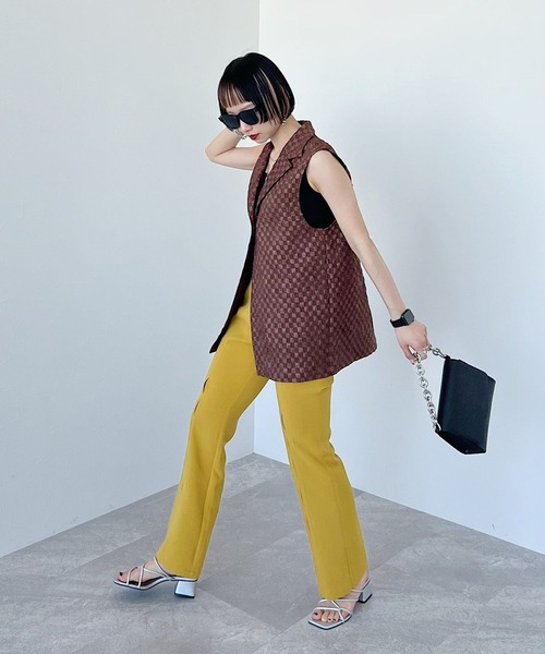 PAGEBOY(ページボーイ)の「CORE / スラッシュフレアスラックス(スラックス・レディース・ブラック/イエロー・SMALL/MEDIUM)」の7枚目の写真