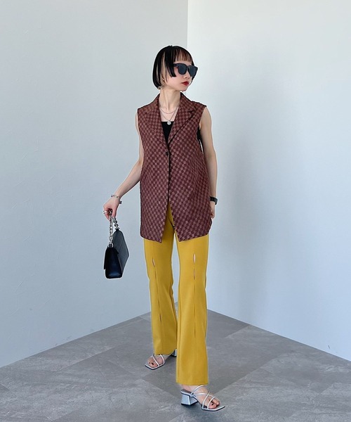 PAGEBOY(ページボーイ)の「CORE / スラッシュフレアスラックス(スラックス・レディース・ブラック/イエロー・SMALL/MEDIUM)」の5枚目の写真