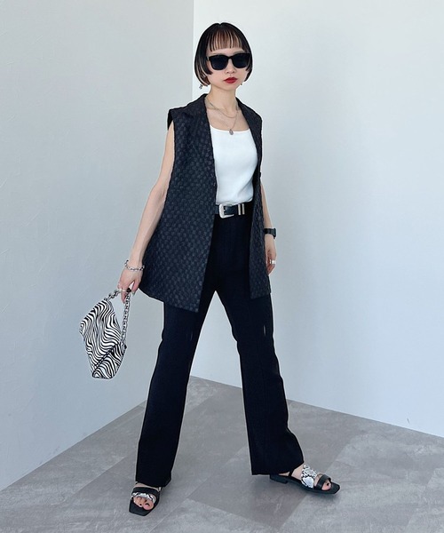 PAGEBOY(ページボーイ)の「CORE / スラッシュフレアスラックス(スラックス・レディース・ブラック/イエロー・SMALL/MEDIUM)」の9枚目の写真