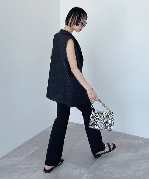 PAGEBOY(ページボーイ)の「CORE / スラッシュフレアスラックス(スラックス・レディース・ブラック/イエロー・SMALL/MEDIUM)」の6枚目の写真