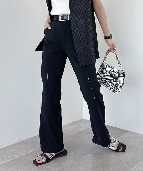 PAGEBOY(ページボーイ)の「CORE / スラッシュフレアスラックス(スラックス・レディース・ブラック/イエロー・SMALL/MEDIUM)」の18枚目の写真