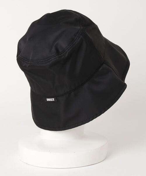 BASIC COTTON（ベーシックコットン）の「【BASIC COTTON/ベーシックコットン】NYLON BUCKET HAT/バケハ バケットハット ロゴバケハ 黒  韓国ブランド 韓国ファッション（ハット・メンズ・ブラック・ONE SIZE）」の12枚目の写真