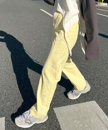 Alley by w closet | 【お気に入り数2.4万人突破 / Alley】サイドライン刺繍デニムパンツ(デニムパンツ)