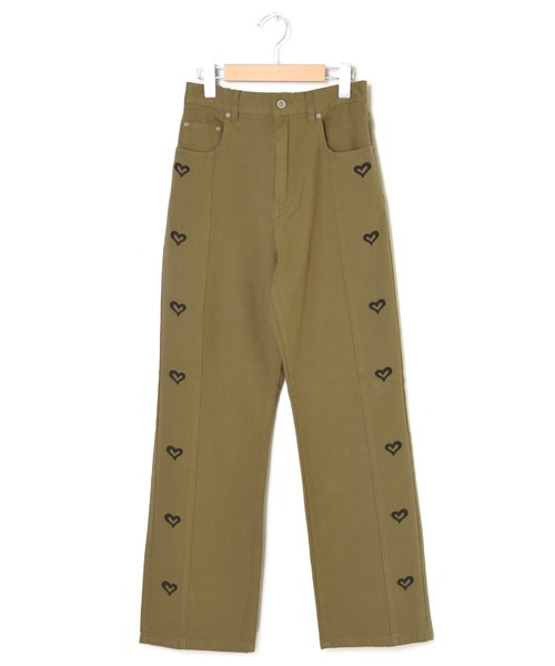 Alley by w closet（アリーバイダブルクローゼット）の「【お気に入り数5.9万人突破 / Alley】サイドライン刺繍デニムパンツ（デニムパンツ・レディース・ブルー/コーラルピンク/ブラック系その他/カーキ/インディゴブルー/アイボリー/イエロー/サックスブルー/ピンク/ブラック系/ブルー系/ブラック系1/ブルー系1・FREE）」の19枚目の写真