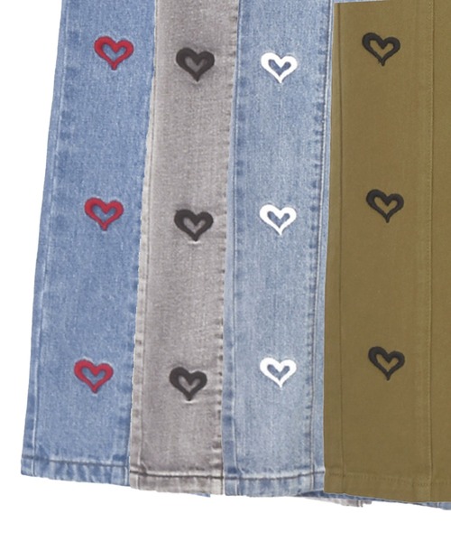 Alley by w closet（アリーバイダブルクローゼット）の「【お気に入り数5.9万人突破 / Alley】サイドライン刺繍デニムパンツ（デニムパンツ・レディース・ブルー/コーラルピンク/ブラック系その他/カーキ/インディゴブルー/アイボリー/イエロー/サックスブルー/ピンク/ブラック系/ブルー系/ブラック系1/ブルー系1・FREE）」の17枚目の写真