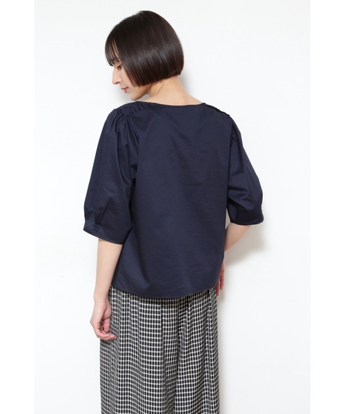 human woman(ヒューマンウーマン)の「◆ピンタックブラウス(シャツ/ブラウス・レディース・ブルー/ネイビー/ホワイト系その他・MEDIUM)」の5枚目の写真