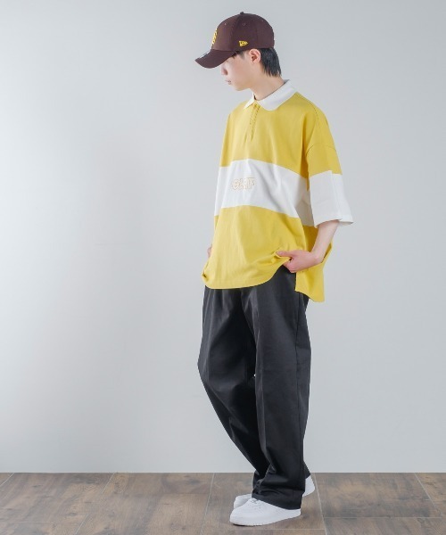 improves(インプローブス)の「ツイル ワイド チノ カラーパンツ(チノパンツ・メンズ・チャコールグレー/レッド/ワイン/ブラック/オレンジ/キナリ/ベージュ/マスタード/ダークグリーン/ブルー・MEDIUM/LARGE)」の19枚目の写真