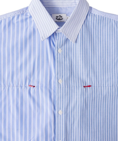 FTW(エフティダブリュー)の「MULTI STRIPE S/S SHIRT(シャツ/ブラウス・メンズ・ブラック/ブルー・MEDIUM/LARGE)」の11枚目の写真