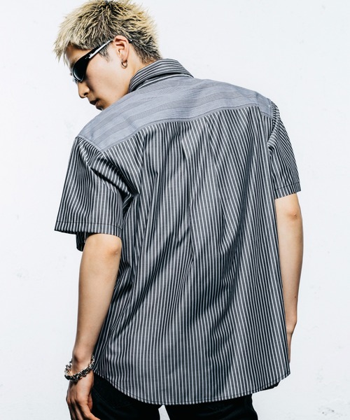 FTW(エフティダブリュー)の「MULTI STRIPE S/S SHIRT(シャツ/ブラウス・メンズ・ブラック/ブルー・MEDIUM/LARGE)」の5枚目の写真