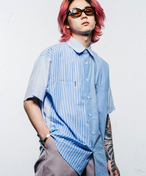 FTW(エフティダブリュー)の「MULTI STRIPE S/S SHIRT(シャツ/ブラウス・メンズ・ブラック/ブルー・MEDIUM/LARGE)」の22枚目の写真