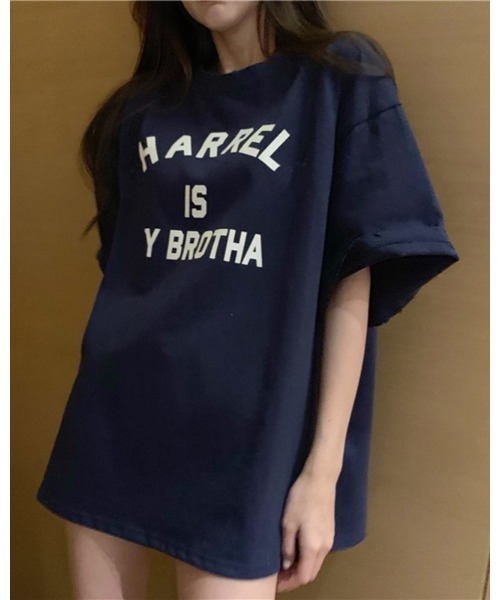 Ritzy(リッツィー)の「ロゴプリントTシャツ(Tシャツ/カットソー・レディース・ホワイト/ネイビー/杢グレー・FREE/XL)」の3枚目の写真