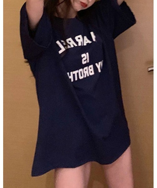 Ritzy(リッツィー)の「ロゴプリントTシャツ(Tシャツ/カットソー・レディース・ホワイト/ネイビー/杢グレー・FREE/XL)」の8枚目の写真
