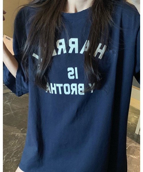 Ritzy(リッツィー)の「ロゴプリントTシャツ(Tシャツ/カットソー・レディース・ホワイト/ネイビー/杢グレー・FREE/XL)」の9枚目の写真