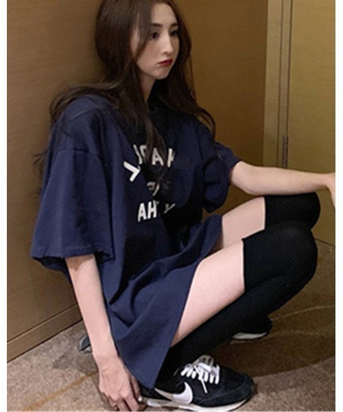Ritzy(リッツィー)の「ロゴプリントTシャツ(Tシャツ/カットソー・レディース・ホワイト/ネイビー/杢グレー・FREE/XL)」の10枚目の写真