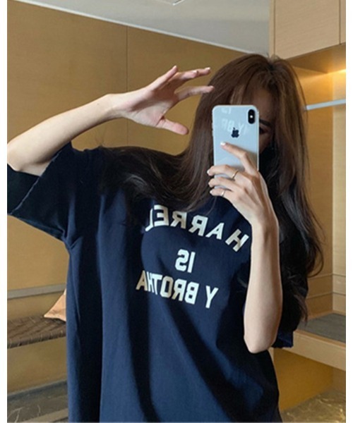 Ritzy(リッツィー)の「ロゴプリントTシャツ(Tシャツ/カットソー・レディース・ホワイト/ネイビー/杢グレー・FREE/XL)」の11枚目の写真