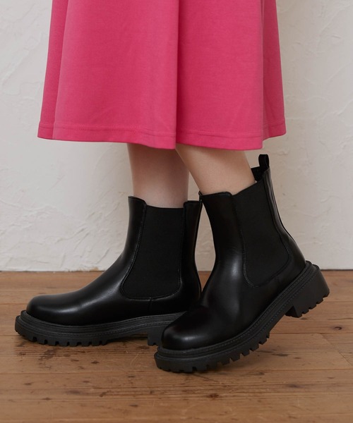 WEGO(ウィゴー)の「WEGO/サイドゴアブーツ(ブーツ・レディース・ブラック・MEDIUM/LARGE)」の1枚目の写真