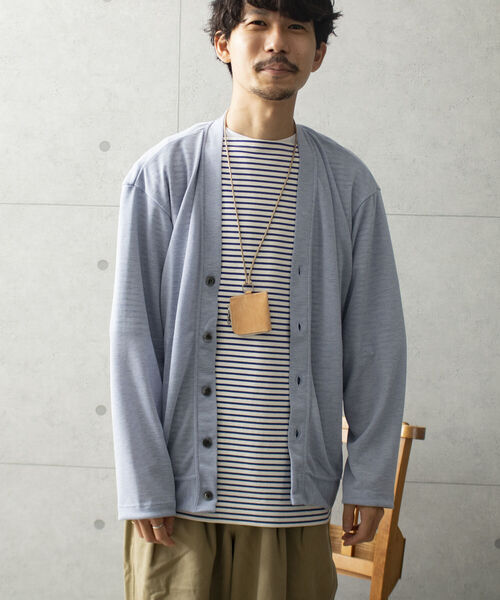 GLOSTER（グロスター）の「【GLOSTER/グロスター】プエブロレザー ミニポーチネックレス 日本製 ネックウォレット（ネックレス・メンズ・ブラック/キャメル・FREE）」の3枚目の写真