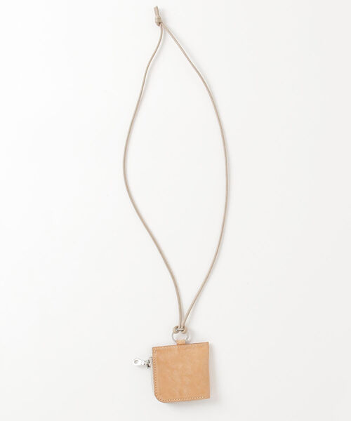 GLOSTER（グロスター）の「【GLOSTER/グロスター】プエブロレザー ミニポーチネックレス 日本製 ネックウォレット（ネックレス・メンズ・ブラック/キャメル・FREE）」の9枚目の写真