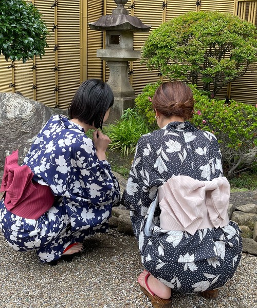natural couture(ナチュラルクチュール)の「WEB限定/差し込むだけで華やか 6枚羽リボン結び帯(和装小物・レディース・ベージュ/グレー/レッド/イエロー・FREE)」の10枚目の写真