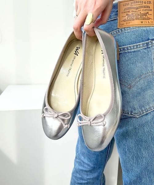 ORiental TRaffic(オリエンタルトラフィック)の「フラット バレエシューズ R-4006(バレエシューズ・レディース・レッド/グレー/ブラック系その他2/シルバー/ベージュ・35/34/41/39/37/36/42/40/38/43/33)」の10枚目の写真