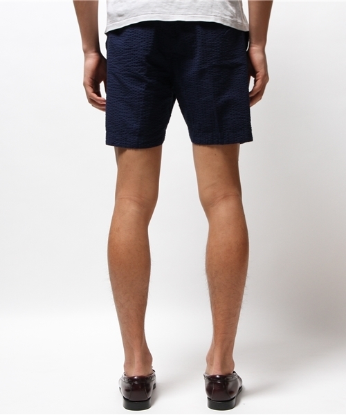 SENSE OF PLACE by URBAN RESEARCH（センスオブプレイスバイアーバンリサーチ）の「シアサッカーワイドショーツ（その他パンツ・メンズ・ライトカーキ/ネイビー・L/M）」の4枚目の写真