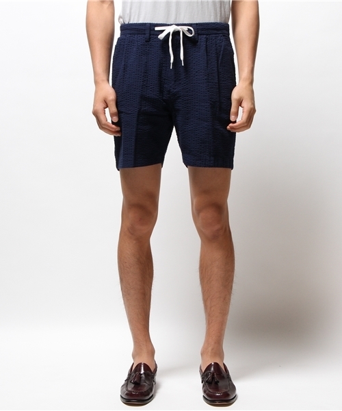 SENSE OF PLACE by URBAN RESEARCH（センスオブプレイスバイアーバンリサーチ）の「シアサッカーワイドショーツ（その他パンツ・メンズ・ライトカーキ/ネイビー・L/M）」の5枚目の写真