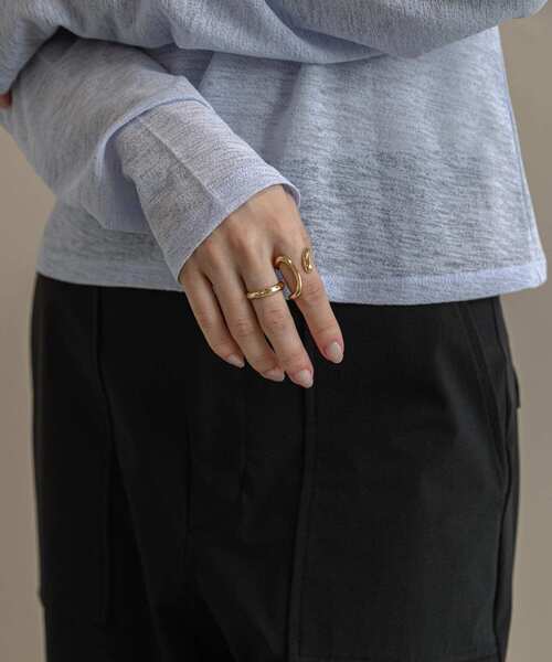 SMELLY（スメリー）の「2セットリング（リング・レディース・ゴールド・-）」の4枚目の写真